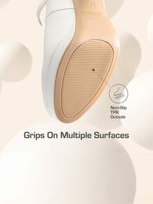 Women's High Heels Mary Jane Pumps Round Close Toe Elegant Classic Comfortable Low Platform Office Work Dress Shoes - trắng - Xem 4