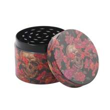 JBNG 2 Inch/50mm Skull Shaped Metal Herb Grinder, Garden Themed