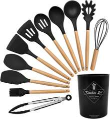 12Pcs Silicone Cooking Spoon Tools Kitchen Cookware Nonstick Baking Utensils Set - Default - View 3