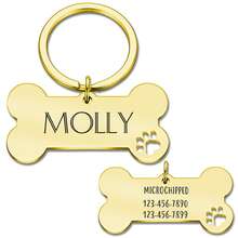 Thẻ tên chó hình xương cá nhân hóa - Thẻ tên thú cưng khắc hai mặt bằng thép không gỉ, thẻ nhận dạng thú cưng trang trí, phong cách, cổ điển, đơn giản, dễ thương, độc đáo, trang trí Giáng sinh theo yêu cầu, thẻ tên/nhận dạng chó cá nhân hóa, quà tặng lý tưởng cho nam, nữ, gia đình, bạn bè, người yêu thú cưng, quà kỷ niệm, sinh nhật, Giáng sinh, tân gia, mùa thu/đông, vòng cổ, dây xích & dây đeo thú cưng tùy chỉnh, sản phẩm địa phương, Cuộc sống bí mật của thú cưng. - Vàng - Xem 13