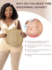 larrycard 1pc Lipo Foam Flatten Abdominal Lumbar Body Slimming Compression Ab Board