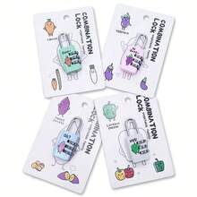 1pc Steel Wire 3-Digit Combination Lock, Luggage Password Lock, Steel Cable Lock, Mini Password Lock Set, Numeric Password Combination Padlock, Luggage Metal Password Lock, Mini Anti-Theft Lock Drawer Lock Hardware, Customizable Password Combination Lock