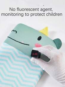 1 件婴儿荞麦枕，新生儿枕头，卡通防扁头枕，柔软透气幼儿午睡枕，育儿配件 - 小恐龍 - 查看 9