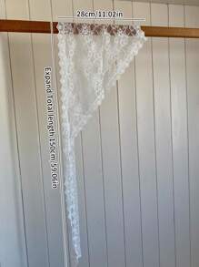 1pc Lace Trim Sarong Pareo Wrap Skirt, Beach Cover Up For Summer