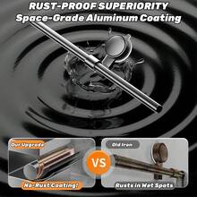 2-Piece Upgraded Suction Cup Towel Rack, Bathroom Non-Perforated Bathroom Towel Pole, Kitchen Storage Rack, Bathroom Bath Towel Hanging Pole, Storage And Organization Hanging Rack - 灰色 - 查看 6