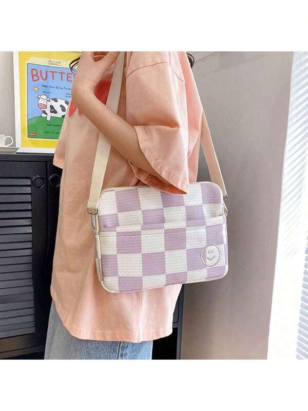 Etui w kratkę w stylu koreańskim na iPada, torba na laptopa 13/14 cali, etui na tablet 10/11 cali, torba na ramię i przez ramię