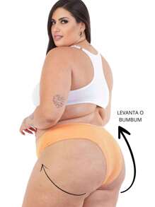 Kit 5 Plus Size Panties Rebeca Tighten Culotte Lingerie High Waist Reduces Measurements