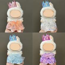 17cm Doll Clothes Outfit Set, Including Crown And Dress, For Labubu