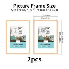 1/2/3/4pcs Wooden Photo Frame, Oak Picture Frames , White, Black Wooden Frame For Amazing Gift&Wall Art Decor, For Home, Living Room, Office Tabletop Frame And Wall Frame, Beautiful To Display Your Framliy Painting Art, Travel Photo, Graduation Photo Frame, Wedding Photo Frame Ideal Gift, A3/A4/30X40cm