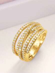 1pc Vintage Double Bezel Rhombus Zirconia Ring For Women 925 Sterling Silver Valentine's Day Fine Ladies Jewelry Gift