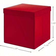 RE Medium Gift Box With Lid And Shredded Paper Fill (Royal Blue 7 Inch Box) For Birthdays, Graduations, Anniversaries, Father's Day, Christmas, Valentine's Day, All Occasion  Mystery Box/Blind Box/Mistery Box - 紅色 - 查看 4