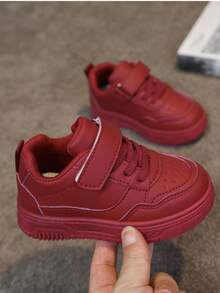 Giày thể thao trẻ em, Giày thu bé gái 2024 mới, Giày bé trai, Giày xuân bé trai, Phiên bản mùa xuân, Giày vải cho trẻ mới biết đi - Đỏ - Xem 10