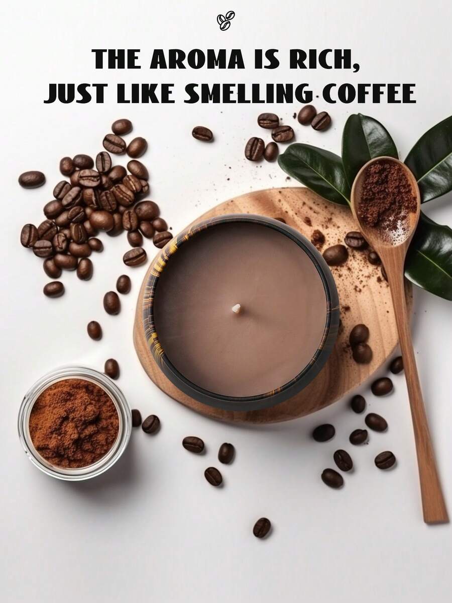 Coffee Tin Scented Candle, Home Decor, Long-Lasting Soy Wax Candle Tin, Smokeless Sandalwood/Coffee/Lavender Scented Candle, Portable Candle Suitable For Birthday, Valentine's Day, Mother's Day, Thanksgiving, Wedding Gifts