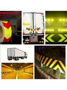 1 件红色/黄色反光胶带 - 适用于卡车/船舶的海洋级 PET，118 英寸防水安全带（3M 粘合剂，高可见度 - 紅黃色 - 查看 6