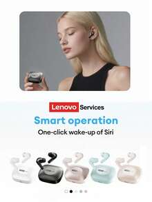 Lenovo LE209 New Bluetooth Earphones, Half In-Ear Bluetooth 6.0 Stereo Surround Sound, High-Quality Music & Gaming, Long Battery Life, Clear Calling Microphone, Comfortable Silicone Wireless Earbuds, Compatible With Smartphones & Computers - Nhiều màu - Xem 2