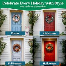 Pacote com 2 molduras de arame para guirlanda com 20 laços torcidos, anéis de metal para guirlanda para artesanato, porta da frente, Natal, Dia de Ação de Graças, Ano Novo, casamento, Dia dos Namorados, jardim, decoração para festa em casa