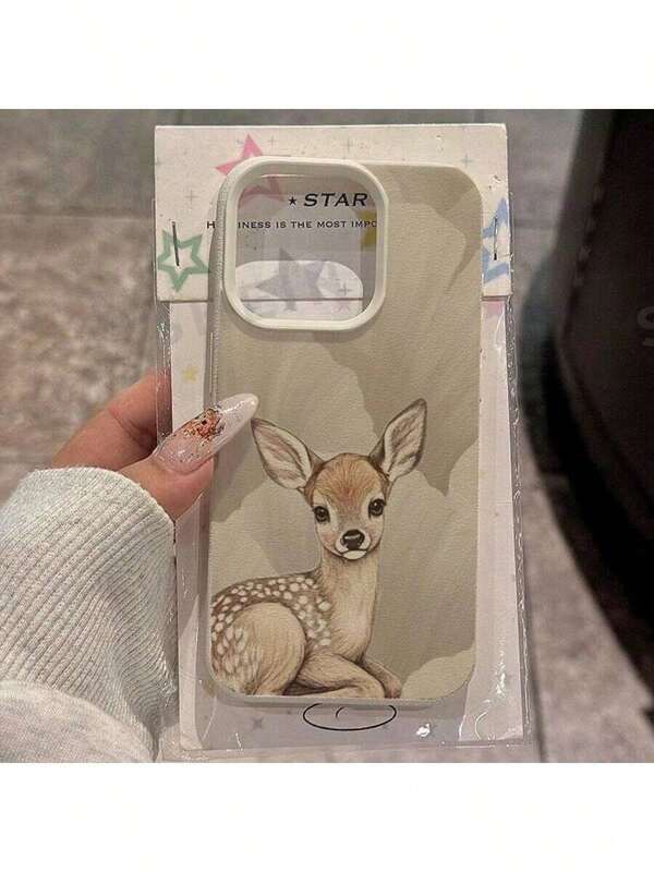 An Elegant And Fashionable Deer Pattern Phone Case Protective Case, Soft TPU Shockproof And Anti Fall All Inclusive Phone Case, Compatible With Iphone16, 16pro, 16plus, 16promax, 15, 14, 13, 12, 11