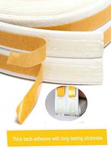 1 Roll 5.0meter Self-Adhesive Weatherproof Door & Window Seal Strip - Durable Plastic Insulation For Collision Prevention, Draft Protection & Energy Efficiency - Multi-Color Options (White, Yellow, Brown, Grey, Black), Simple Sealing Tape | Easyinstall Sealing, Sealant High Quality Room Decor Home Decor Wall Decor Wall Stickers Stickers Living Room Decor Personalised Stickers