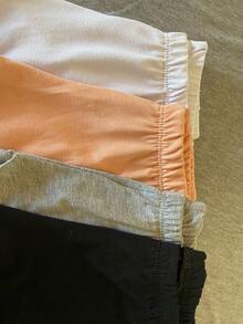 Kit 4 Shorts Infantil Básico Conforto e Liberdade  Básico, versátil para o Dia a Dia - branco-rose-branco-cinza - Visão 5