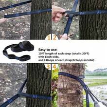 Camping Hammock With Rain Fly Tarp And Mosquito Net Portable Double Hammock Tent - màu xanh lá - Xem 10