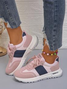 ZKBBO Women's Casual Sports Sneakers Flat Outdoor Running Walking Shoes - Pink - View 4