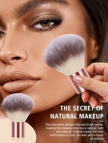 Set de 25 brochas de maquillaje todo en uno: brochas de fibra sintética premium ultrasuaves con formas completas para rostro y ojos (base, rubor, sombra de ojos). Aptas para todo tipo de piel, ideales para maquillaje diario, looks de oficina y viajes. - Multicolor - Ver 9