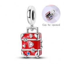 1pc Silver-Plated Unique Design Treasure Hunt Surprise Openable Box, Curious Egg, Pet Paw Print, Four-Leaf Clover Pendant Beads, Suitable For Bracelet, Necklace DIY Jewelry Making, Party, Birthday Surprise Gift - Silver - View 25