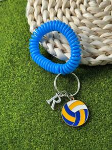 个性化排球钥匙扣礼品，送给段街运动员的礼物，感恩节和圣诞节礼物 - 黃色 - 查看 110