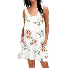 Women's Casual Summer T-Shirt Dresses – Ideal As Beach Cover-Ups Or Tank Dresses - 玫瑰白 - 查看 1