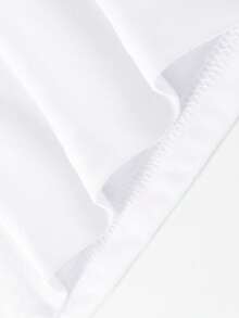 Casual Round Neck Short Sleeve Men's T-Shirt, Creative Printing Pattern, Simple Design, Knitting Process, Soft And Comfortable, Suitable For Campus Wear, Party Gathering, Daily Wear, A Good Choice For Family And Friends - 白色 - 查看 4