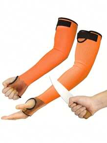 1 Pair Of Cut Resistant Sleeves With Thumb Holes, Level 5 Protection, Cut Resistant Safety Arm Sleeves, Arm Protectors, Gardening Arm Sleeves, Gardening Gloves, Welding Gloves