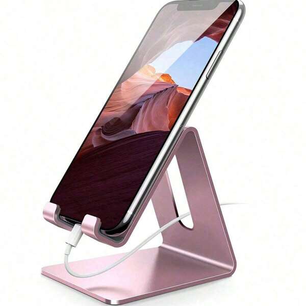 1pc Acrylic Phone Holder, Portable Mobile Phone Stand, Transparent Desktop Phone Bracket, Compatible With Android Smartphones, Tablets, Desktop Accessories, Home/School Office Supplies School Supplies,Back To School