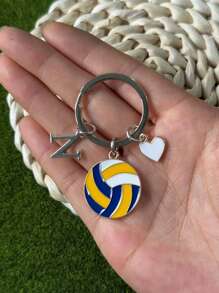 个性化排球钥匙扣礼品，送给段街运动员的礼物，感恩节和圣诞节礼物 - 黃色 - 查看 73
