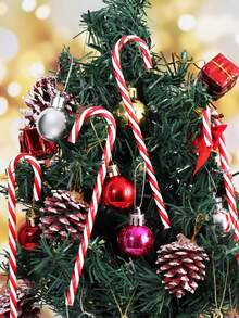6pcs Christmas Candy Cane Decorations, Christmas Tree Ornaments, New Year Holiday Party Decorations, Party Gifts, Suitable For Christmas Crafts, Indoor And Outdoor Decorations Room Decor Home Decor Bedroom Decor Christmas Decoration Christmas Gifts Birthday Gifts Wedding Birthday Decorations Christmas Decorations Winter