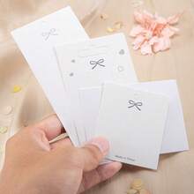 50pcs Blank Bowknot Hair Clip Card Packaging Bags, Price Tag Cards Suitable For Hair Accessories & Jewelry Display - SP0427 - View 4