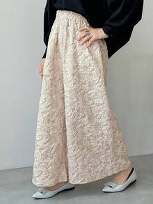 FRIFUL Women's Casual Textured Wide Leg Pants