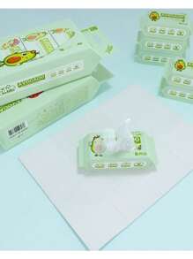 128片/64片/32片/16片/8片一次性便携式牛油果湿巾，日常清洁湿巾，大尺寸方便携带（8片/包） - 彩色 - 查看 4