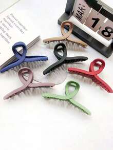 4个装女士发夹，简约风格发饰，适合厚发/细发，优雅十字哑光简约设计发卡，纯色发夹，打造复古发型，家居浴室装饰，秋季装饰，返校季发饰