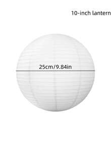 白色纸灯笼装饰，婚礼派对装饰，悬挂圆形纸灯笼，适用于生日、婚礼、圣诞节、新娘、家居装饰、派对装饰，可能有污渍 - 彩色 - 查看 6