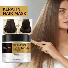 Collagen Hair Mask With Coconut Oil Keratin Deep Moisturizing And Hydrating - White - View 4