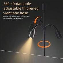 1个可调节LED水族箱灯，3种光束角度（15°/45°/90°），USB夹式防水聚光灯，适用于水生植物造景 - 彩色 - 查看 6