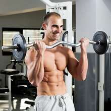 EZ Bar, EZ Curl Bar 4ft, Barbell Bar, Barbell Weight Bar With 2 Spring Clips - Style1 - View 6