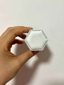 1pc Ring Box, Earring Storage Box, Diamond Ring Box, White Couple Ring Box, Jewelry Box - Multicolor - View 4