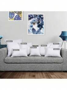 Rellenos de almohada decorativos, 1, 2, 4 o 6 piezas de almohadas de fibra, almohadas para exteriores, relleno suave y esponjoso, decoración del hogar para cama, sofá, dormitorio, coche, viajes, varios tamaños: 30 x 50, 40 x 40, 45 x 45, 40 x 60, 50 x 50, 60 x 60, 50 x 70 cm