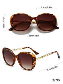 1 Stück modische Oversized Metallketten-Rahmen Frauen Sommer Strand personalisierte Y2K Urlaubs Mode