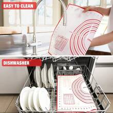 1PC Silicone Kneading Mat - Reusable Baking Mat, Flour Mat, Non-Stick Baking Mat, Size 15.7*23.6 Inches, Suitable For Bread, Candy, Pizza, Cookies And Baking Pastries, Perfect For Christmas, Valentine's Day, Festival And Other Holiday Kitchen Cooking Needs, Baking Tools, Kitchen Utensils, Kitchen Accessories, Home Kitchen Supplies, Bread Making, Silicone Mat - View 10