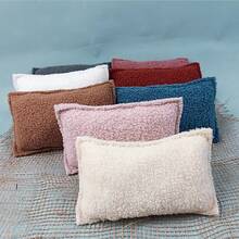 Newborn Photography Props Teddy Fleece Baby Pillow, Soft Infant Head Support Cushion For Photoshoot Studio Shooting Backdrop Accessories Baby Shower Gift - Multicolor - View 5