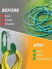 Garden Hose Bracket, Wall-Mounted Garden Hose Hanger, Portable Hose Bracket, Water Pipe Hook, Water Pipe Bracket, Garden Water Pipe Hanger, Garden Watering Pipe Hook. Suitable For Outdoor Courtyards, And Applicable To Expandable Water Hoses. It Is An Ideal Gift For Father's Day, Mother's Day, A Friend, A Boyfriend, A Girlfriend, A Family Member, A Teacher, Or A Colleague.