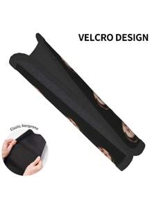 2pcs Customizable Cartoon Vehicle Seat Belt Covers - Soft Polyester Shoulder Pads, Multiple Colors, Fits All Cars, Seatbelt Padding | Elegant Accessory | Fashionable Car Decoration, Seat Belt Shoulder Strap Covers