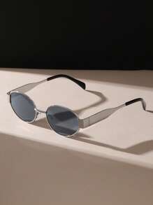 1 pereche/2 perechi ochelari de soare unisex cu ramă ovală din metal vintage boem, potriviți pentru petrecere, subțierea feței, purtare zilnică și accesorii fotografice